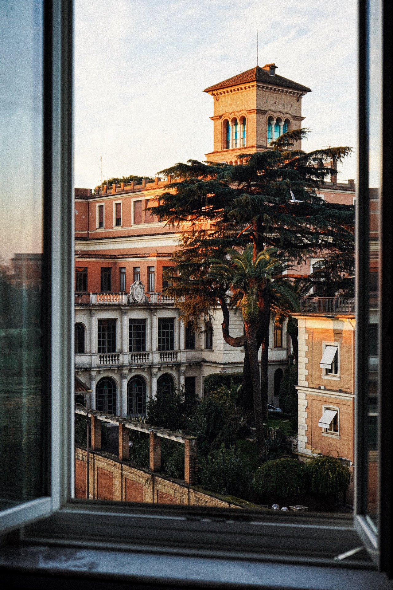 View of Villa Malta from room window at Hotel Eden, Rome