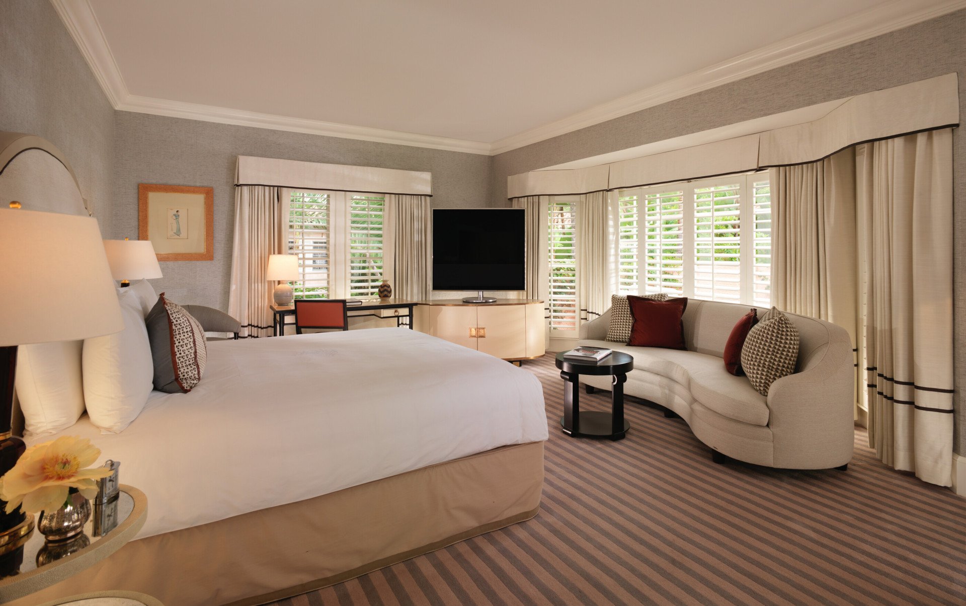 Bungalow 8B Bedroom at The Beverly Hills Hotel, Los Angeles 