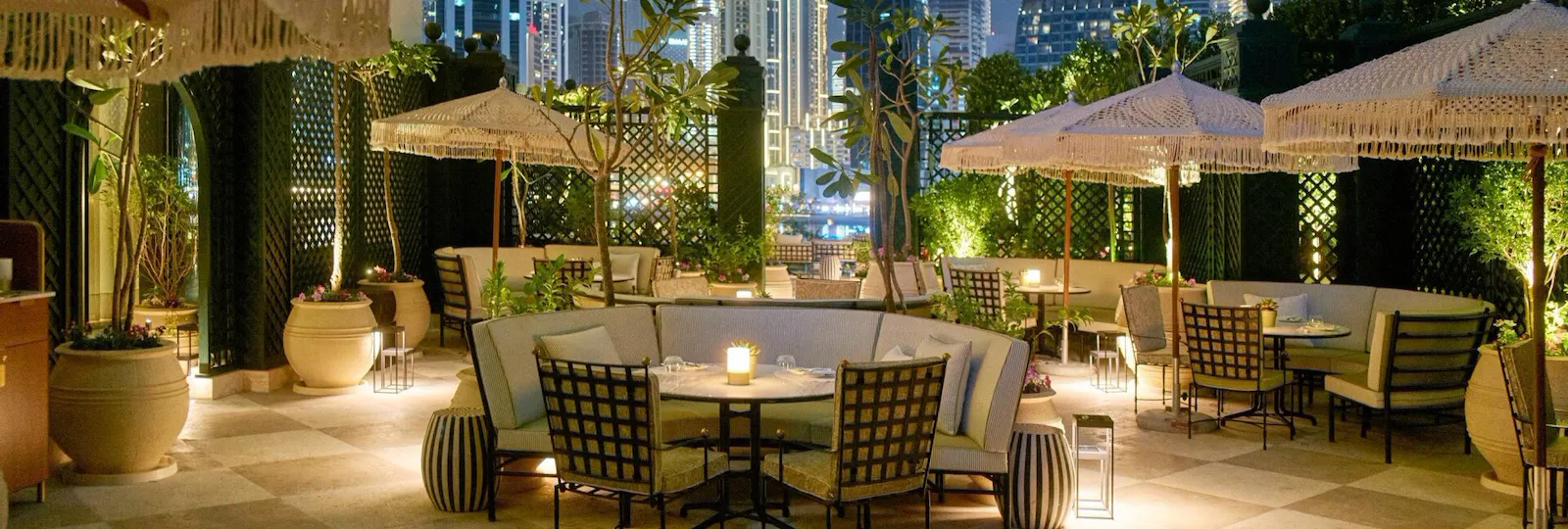 Image of Veranda design and food at The Lana - Dorchester Collection