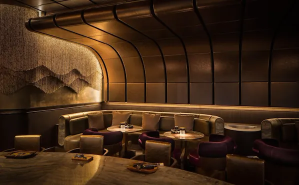 Images depicting Txakolina bar at The Lana, Dorchester Collections, Dubai.