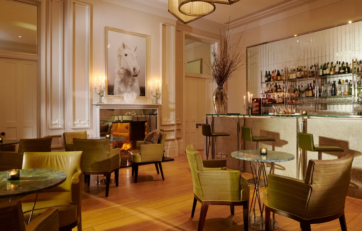 The Bar at Coworth Park in the evening