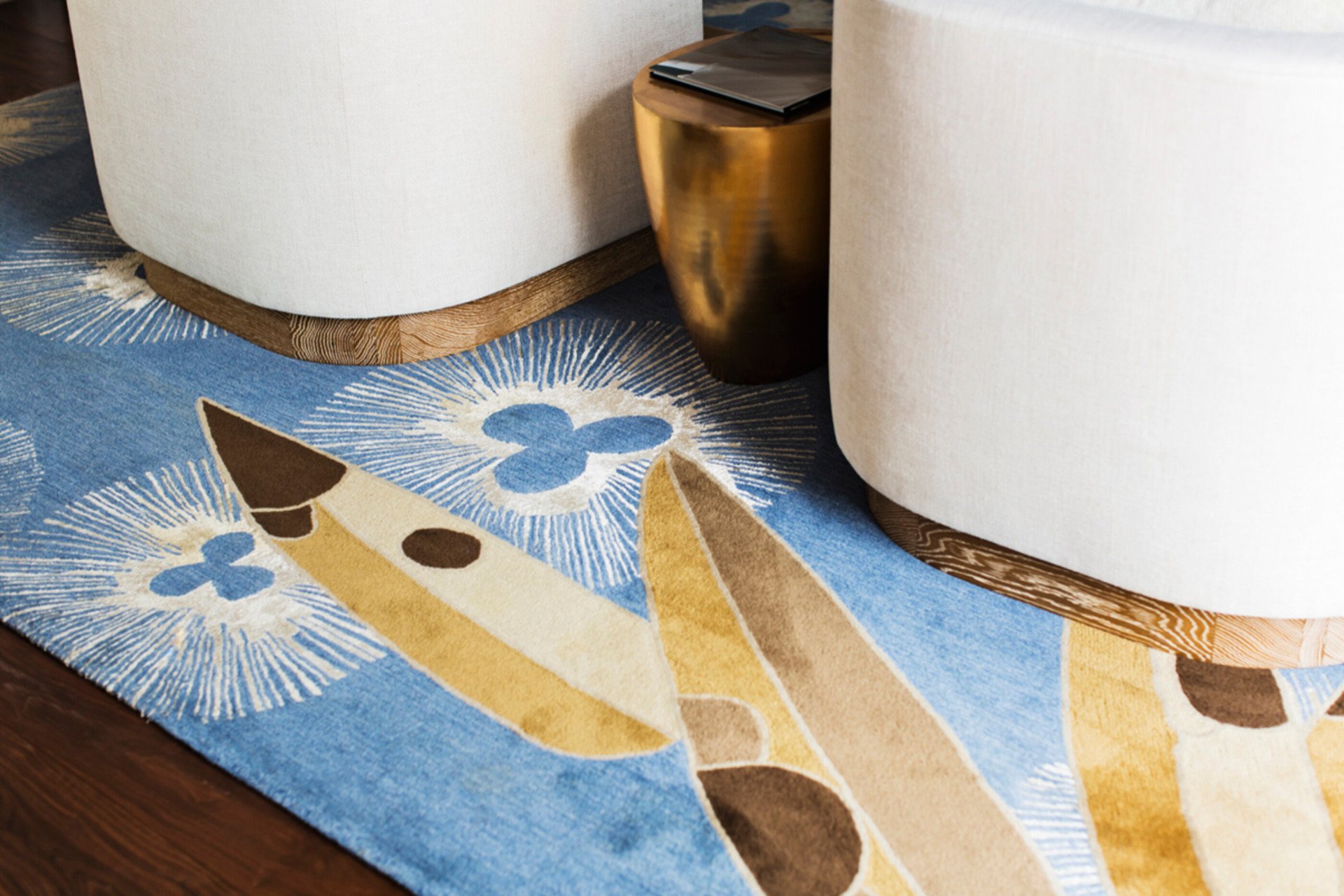 Design details inside the Bell Suite with vaulted ceilings