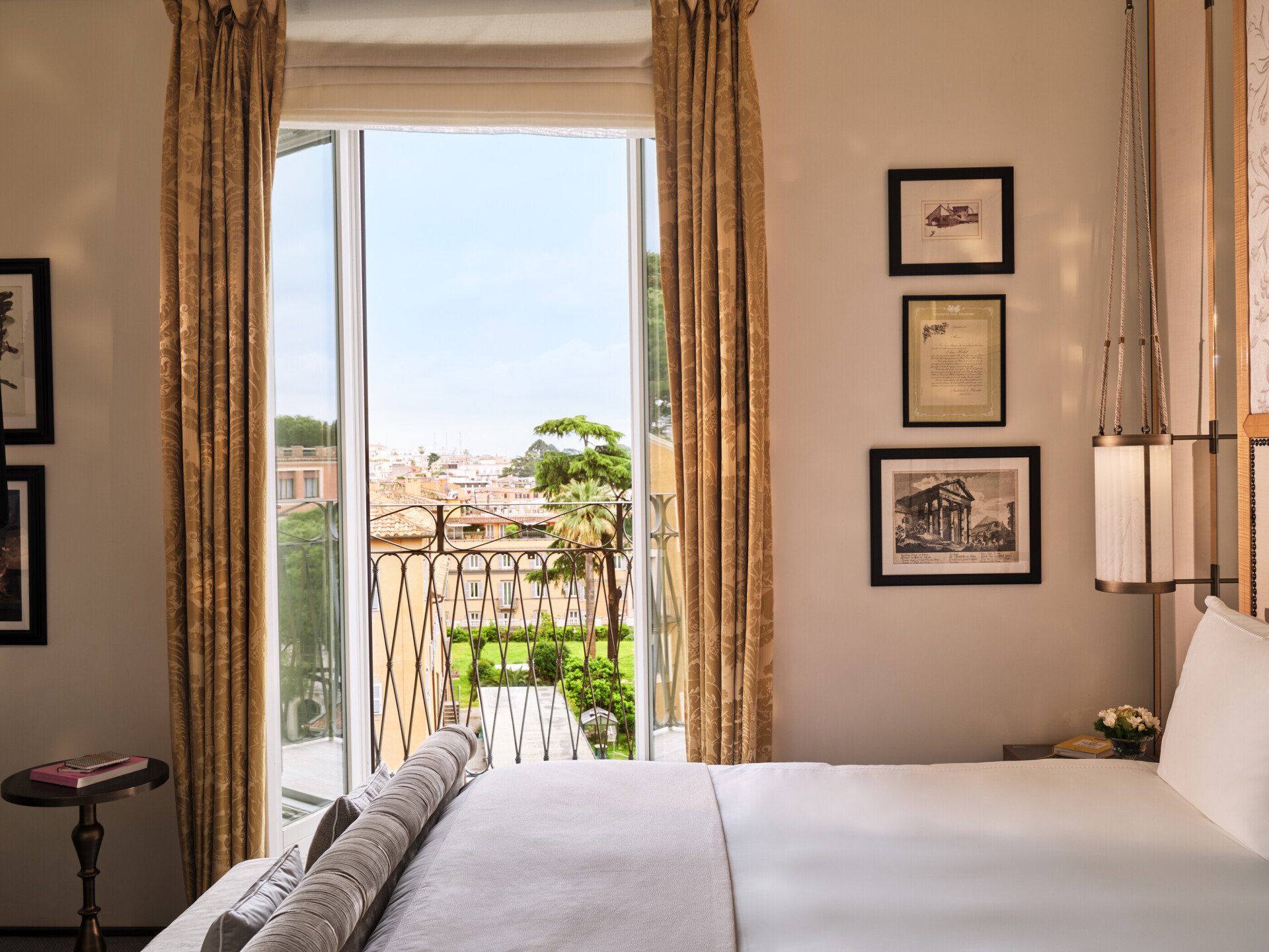 Bedroom view from La Grande Bellezza suite 