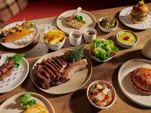 The Barn dishes in the afternoon light