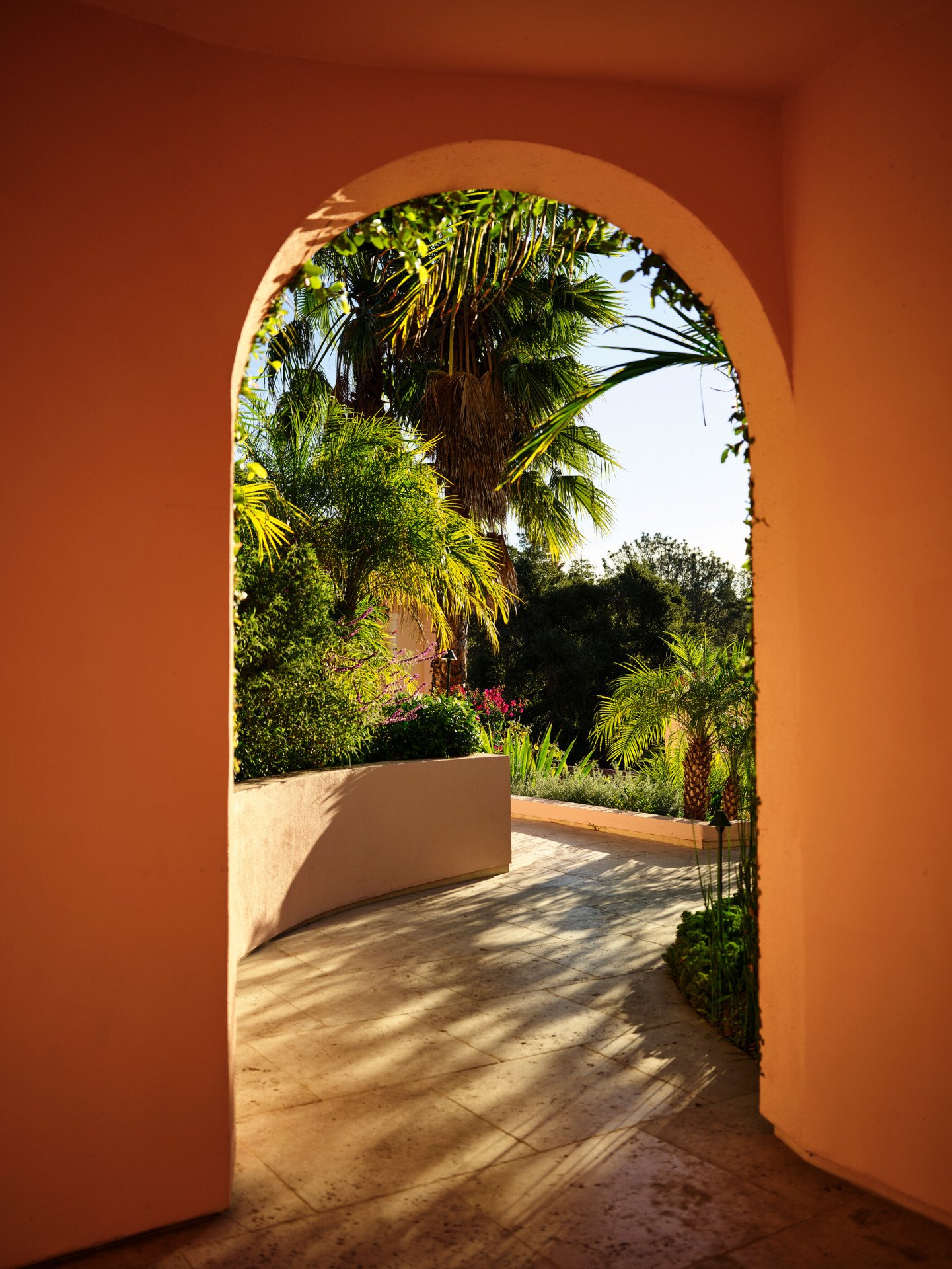 Spanish architecture and arched entry define Bel-Air style