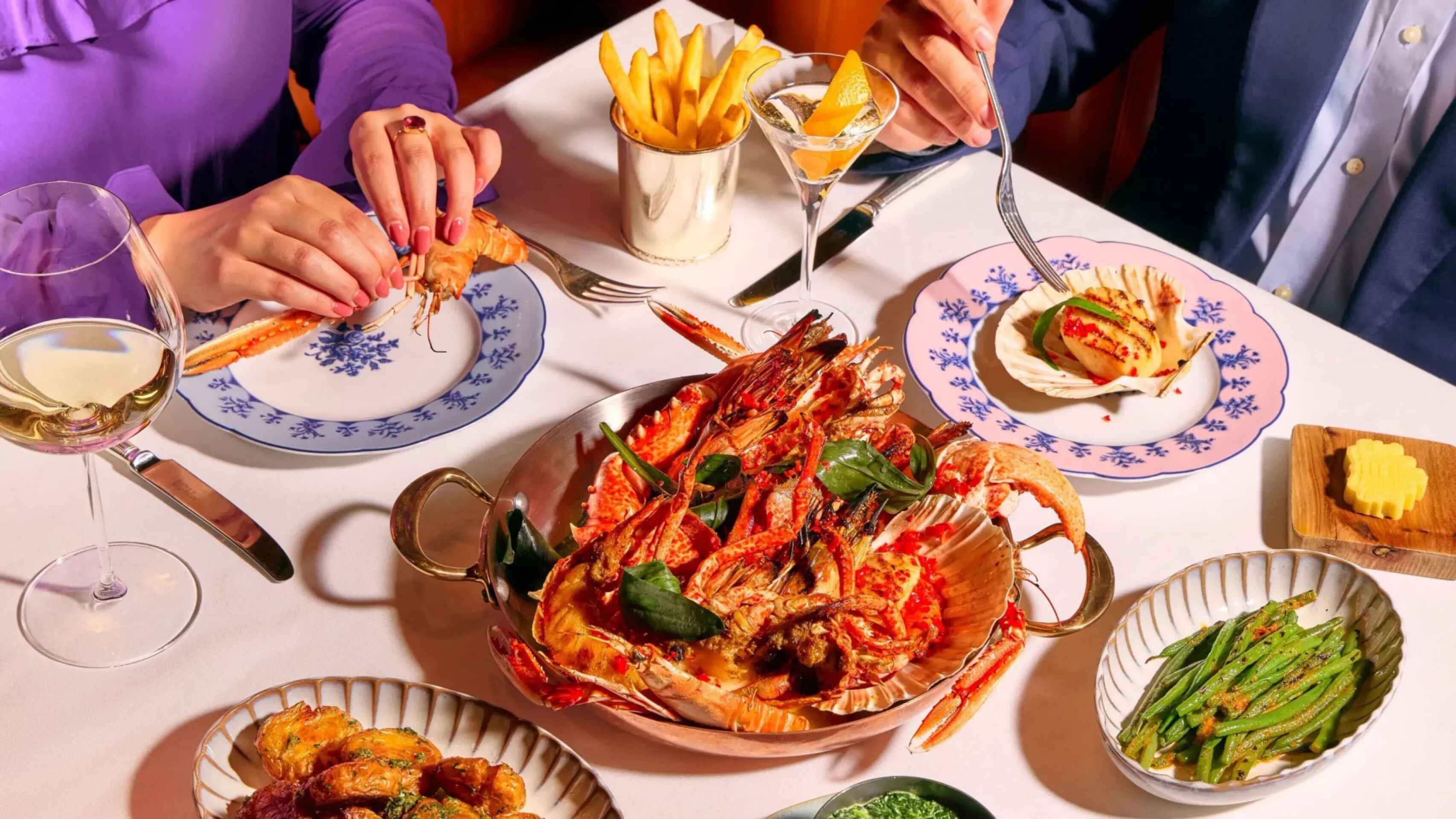 Food Shots on Table at The Grill at The Dorchester