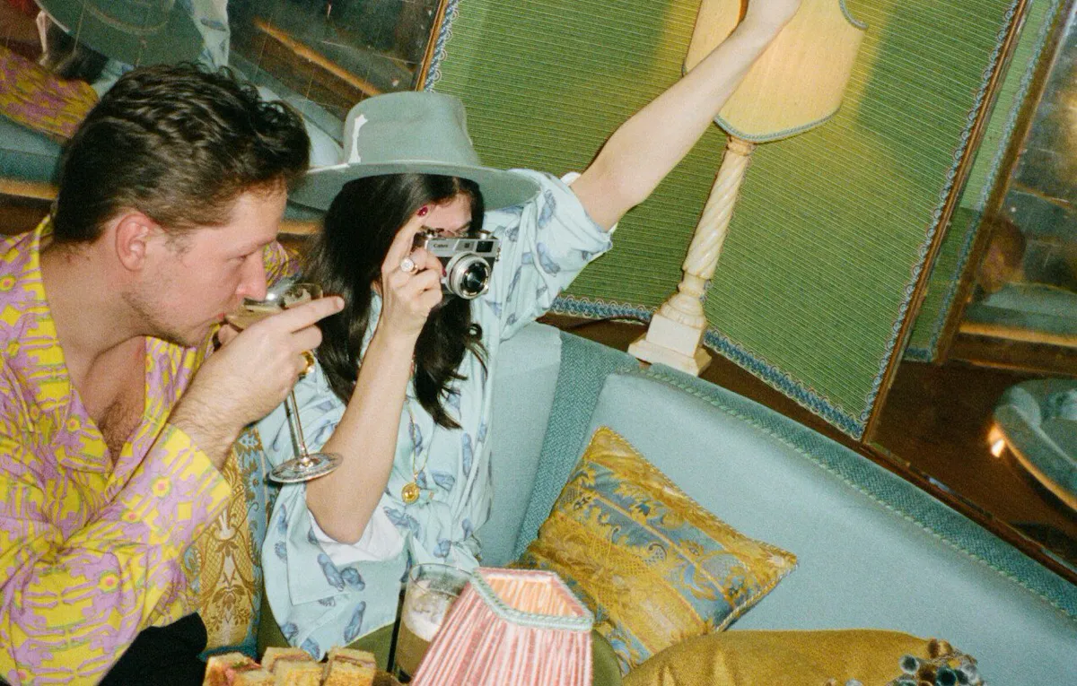 guest enjoying Vesper Bar