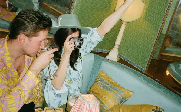 guest enjoying Vesper Bar