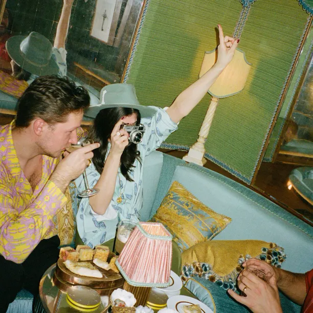 guest enjoying Vesper Bar