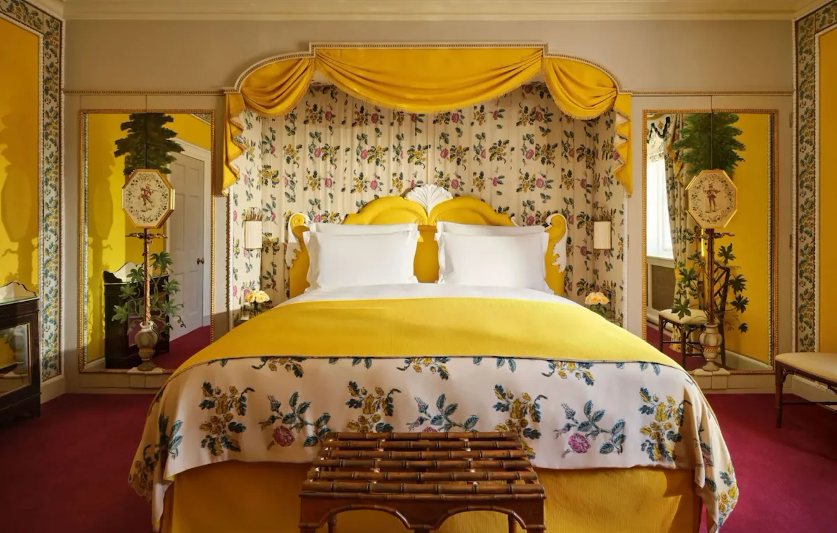 Oliver Messel suite at The Dorchester in afternoon light.