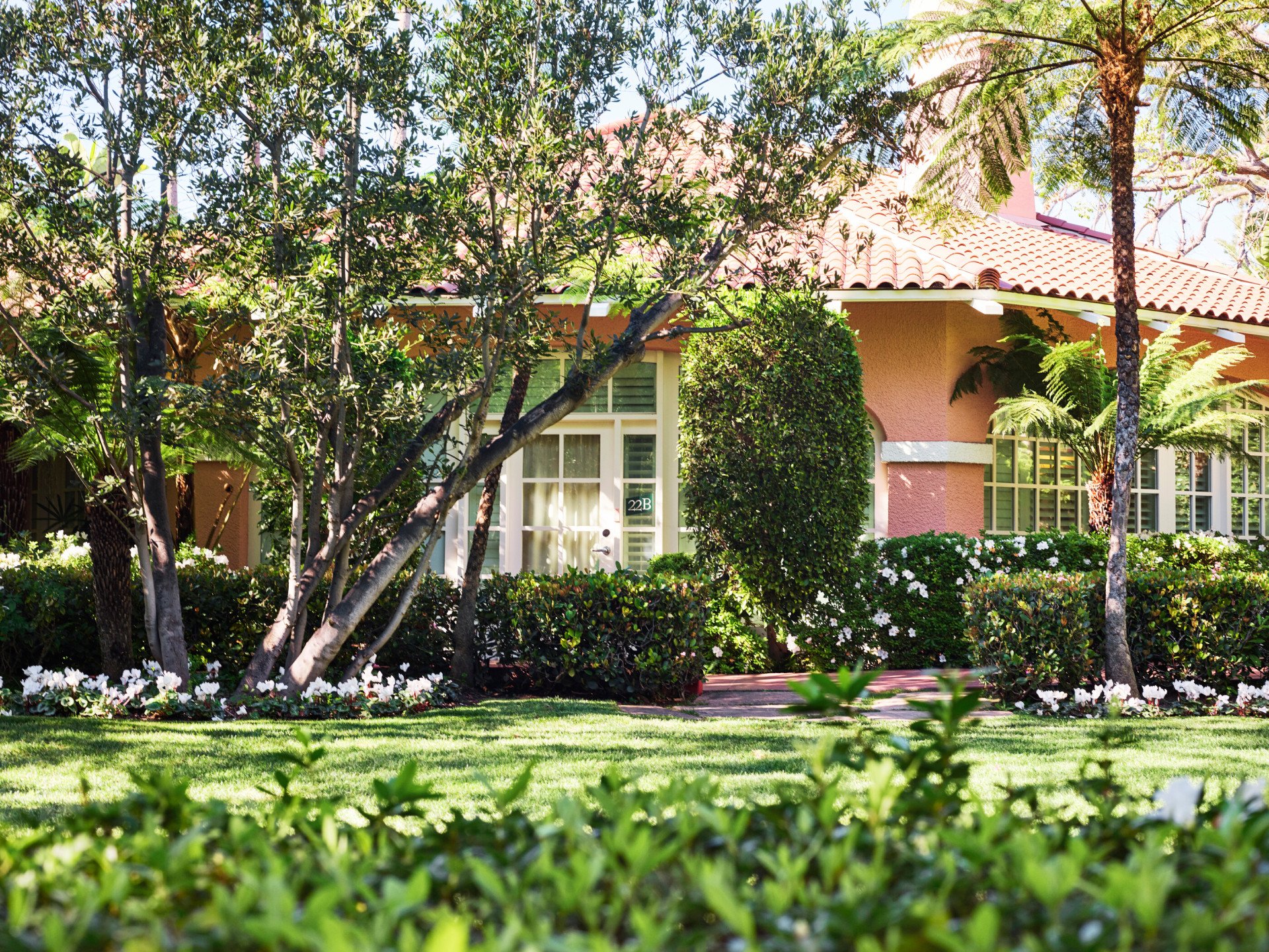 Exterior of Bungalow 22A at The Beverly Hills Hotel, Los Angeles 