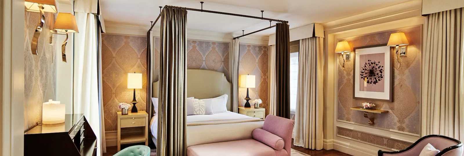 Master bedroom in the Bell Suite