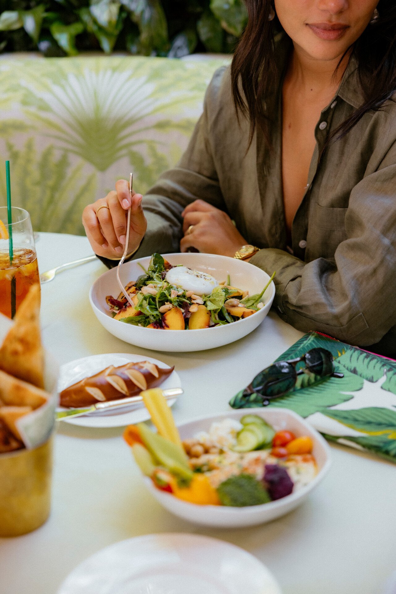 group lunch in the Polo Lounge 