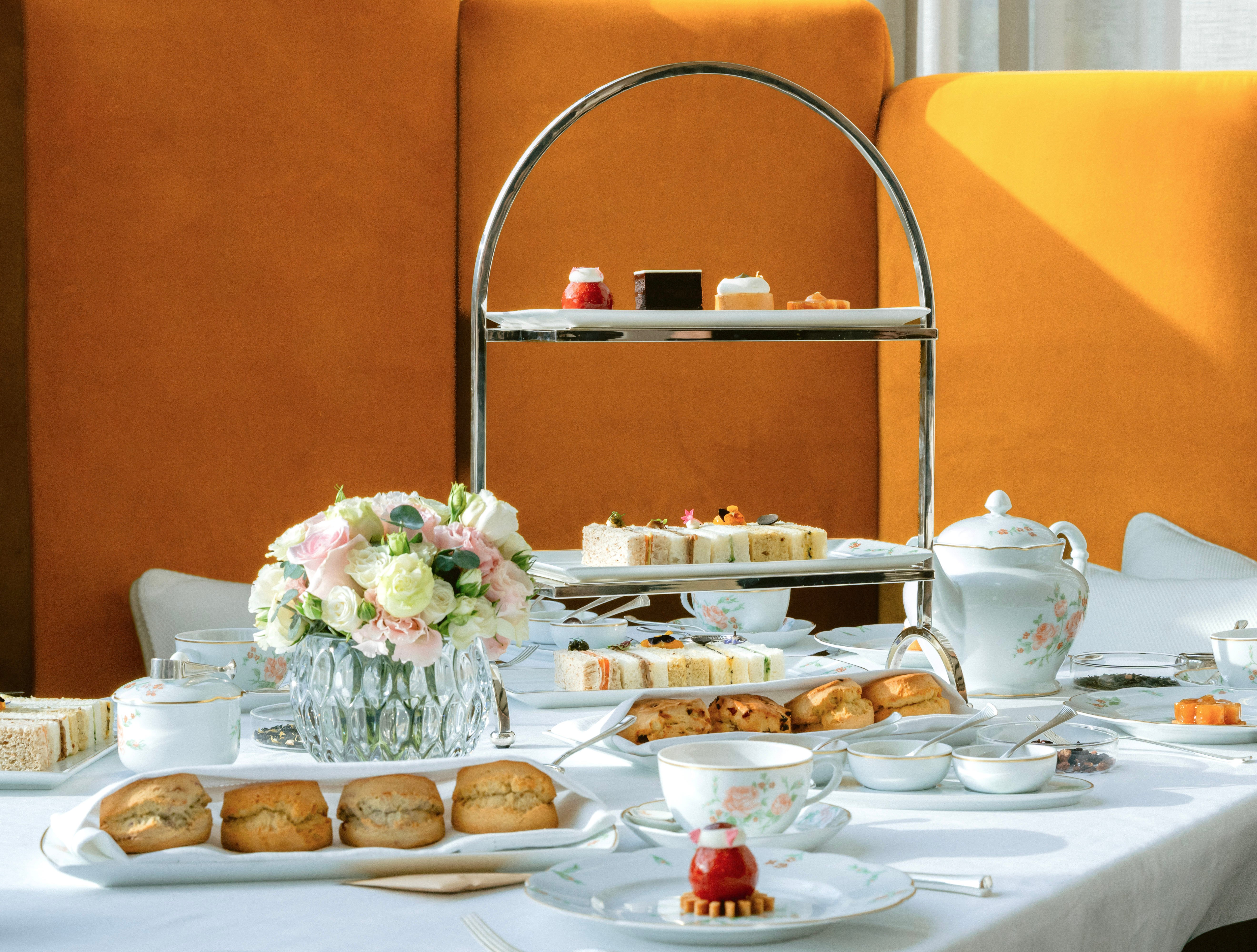 A close up to the Avantcha afternoon tea in the Gallery