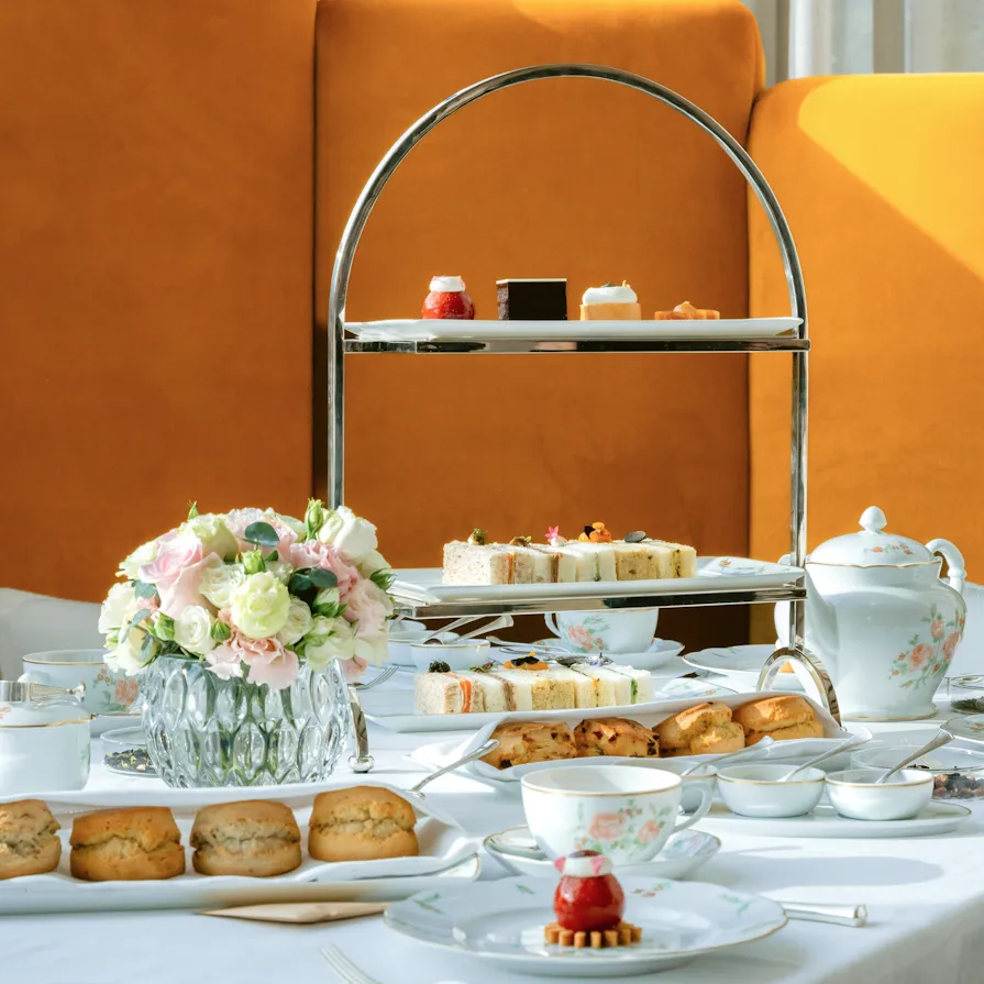 A close up to the Avantcha afternoon tea in the Gallery