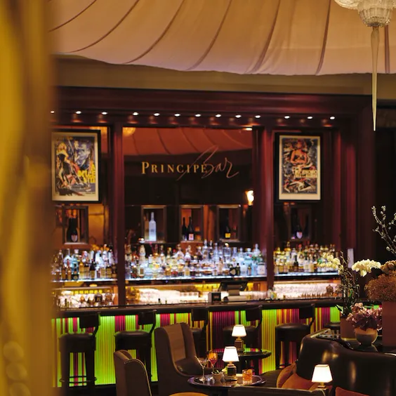 View of the Principe Bar showing its design