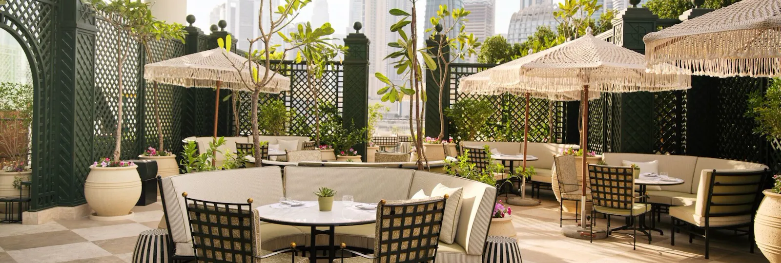 Image of Veranda design and food at The Lana - Dorchester Collection