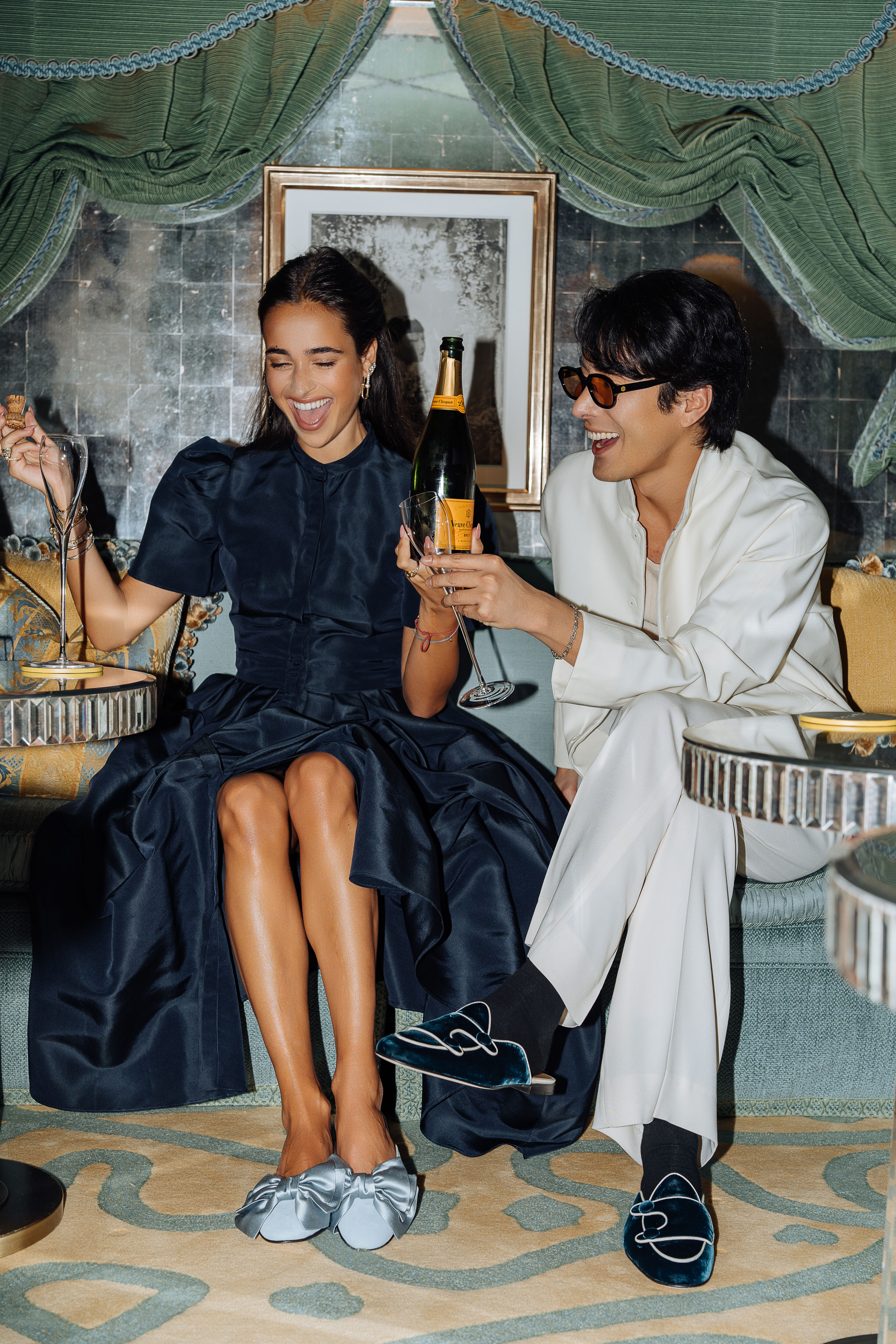 Models posing in The Snug at Vesper Bar