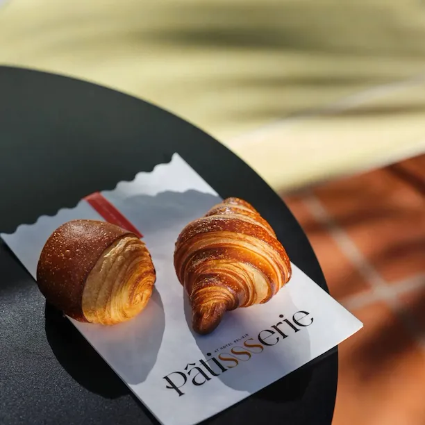 Croissant moment in The Patisserie Courtyard
