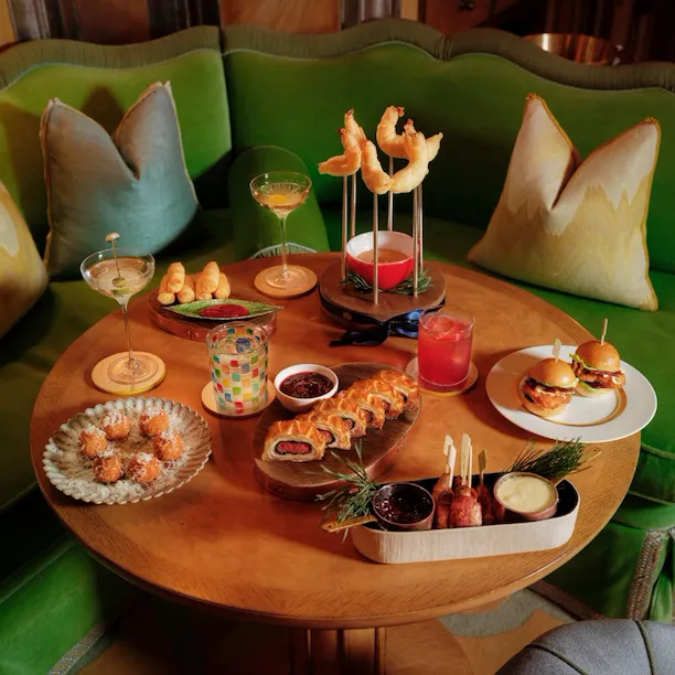 Vesper Bar at The Dorchester Bartender with cocktails