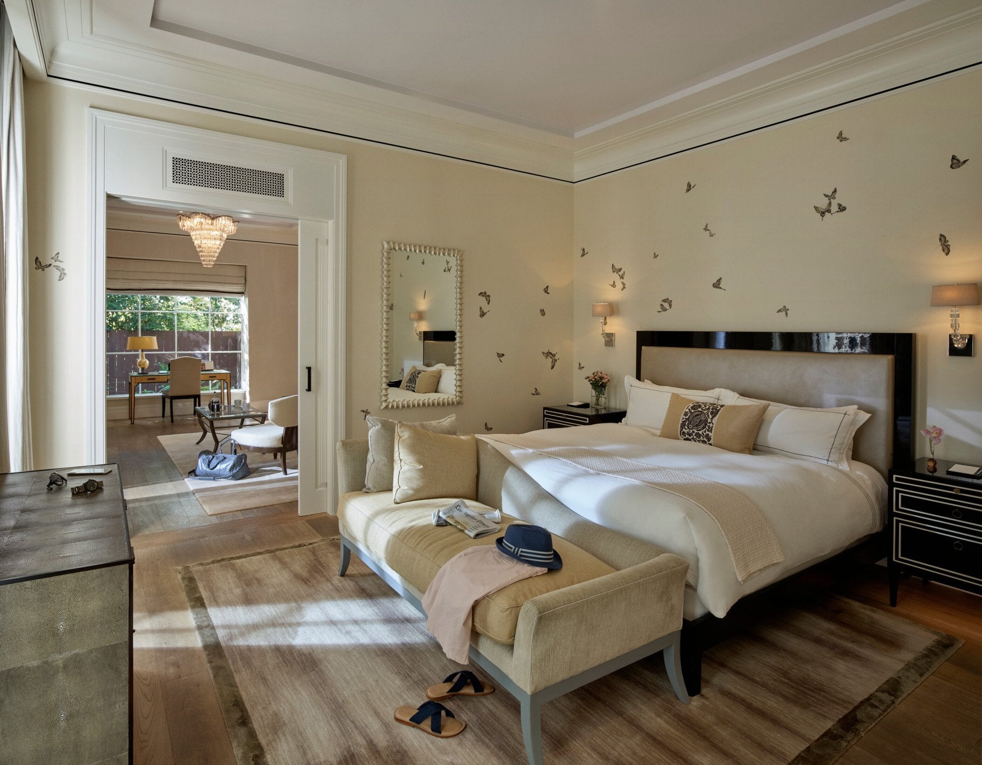 Swan Lake Suite bedroom at Hotel Bel-Air at Los Angeles