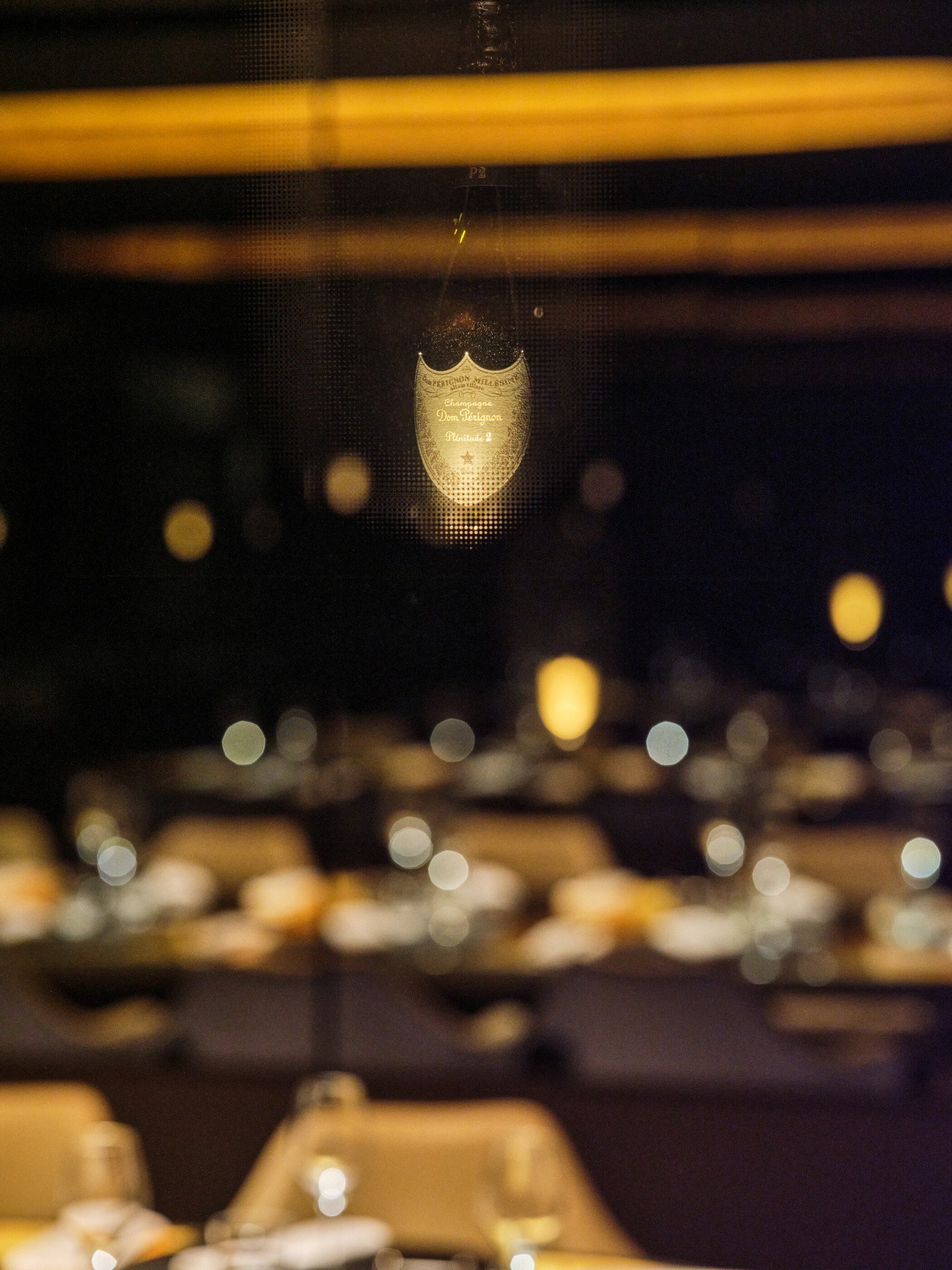 Dom Perignon bottle in the Chef's Table at Le Meurice, Paris - Dorchester Collection