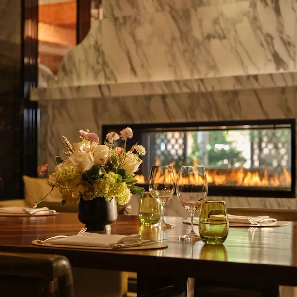 The private dining room close-up table setting moment