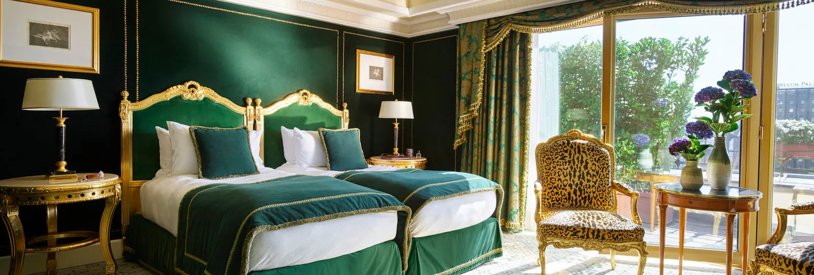 View of the first bedroom in green color in our Presidential Suite with a beautiful natural daylight