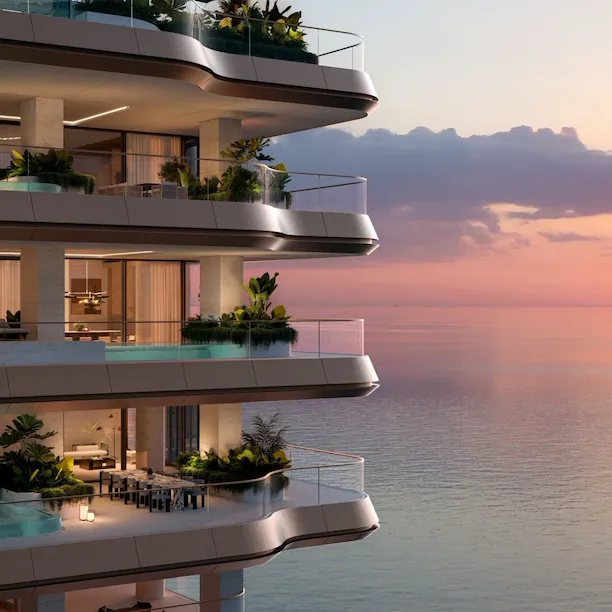 Render of The Alba residences, Dubai