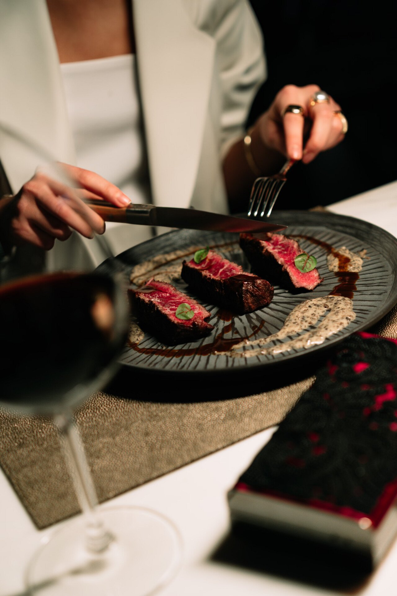 Images capturing main courses, desserts, drinks and view at Jara by Martín Berasategui.