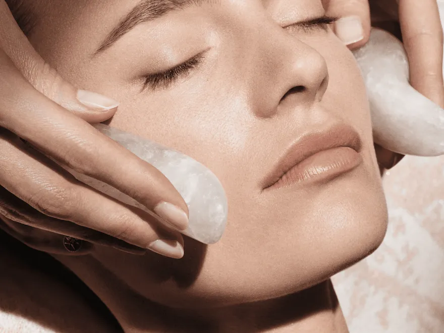 Golden Aura close up in a lady's face