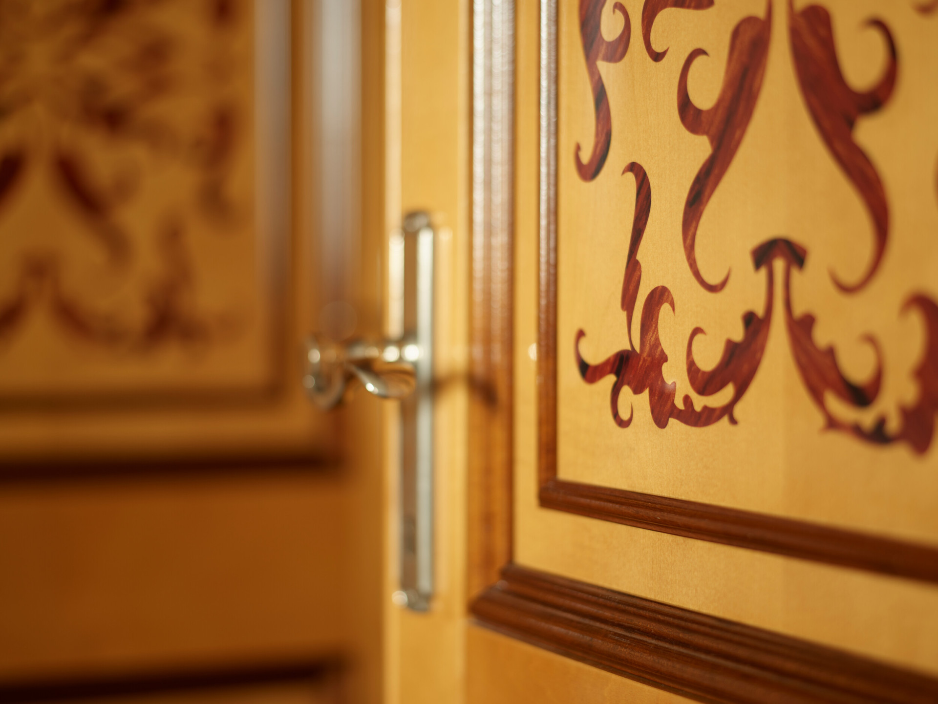 Wood bedrooms doors detail 