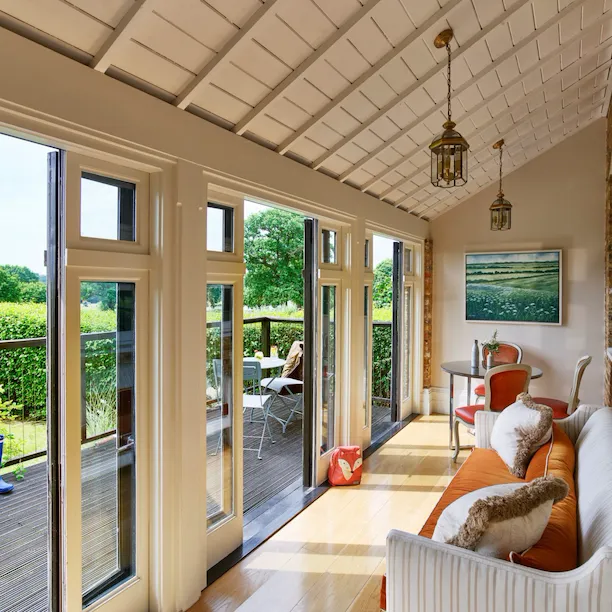 Coworth Park Gardener's East Cottage Suite Conservatory view interior