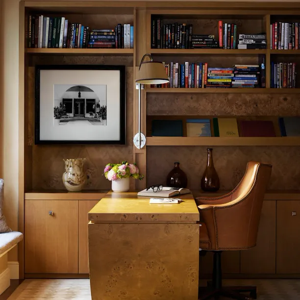 study room in presidential Bungalow 24A at The Beverly Hills Hotel