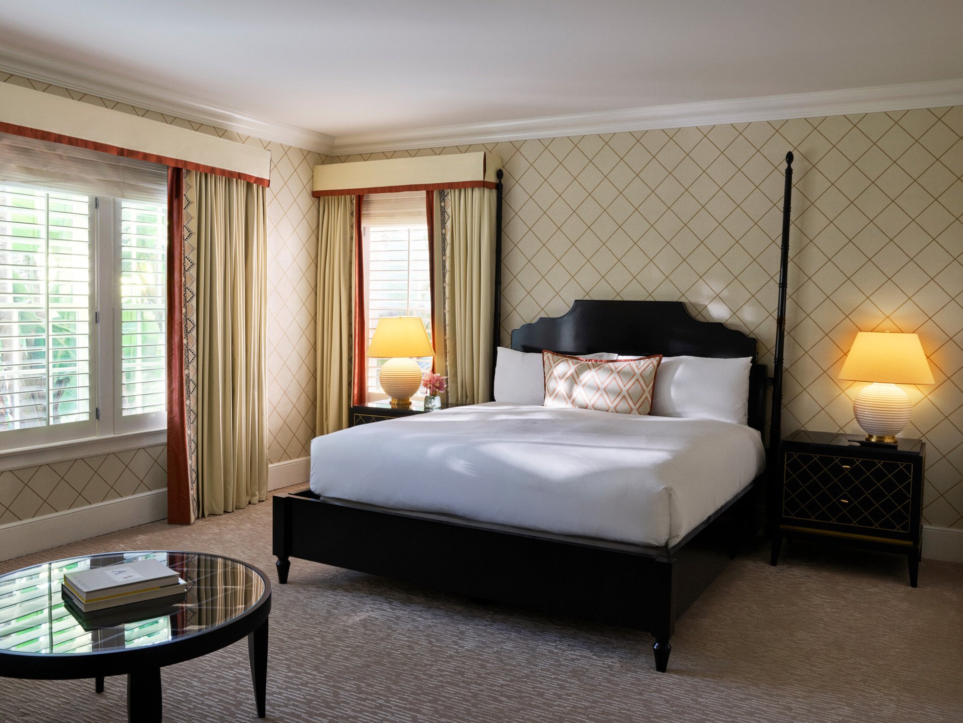 Crescent Bungalow Suite Bedroom at The Beverly Hills Hotel, Los Angeles