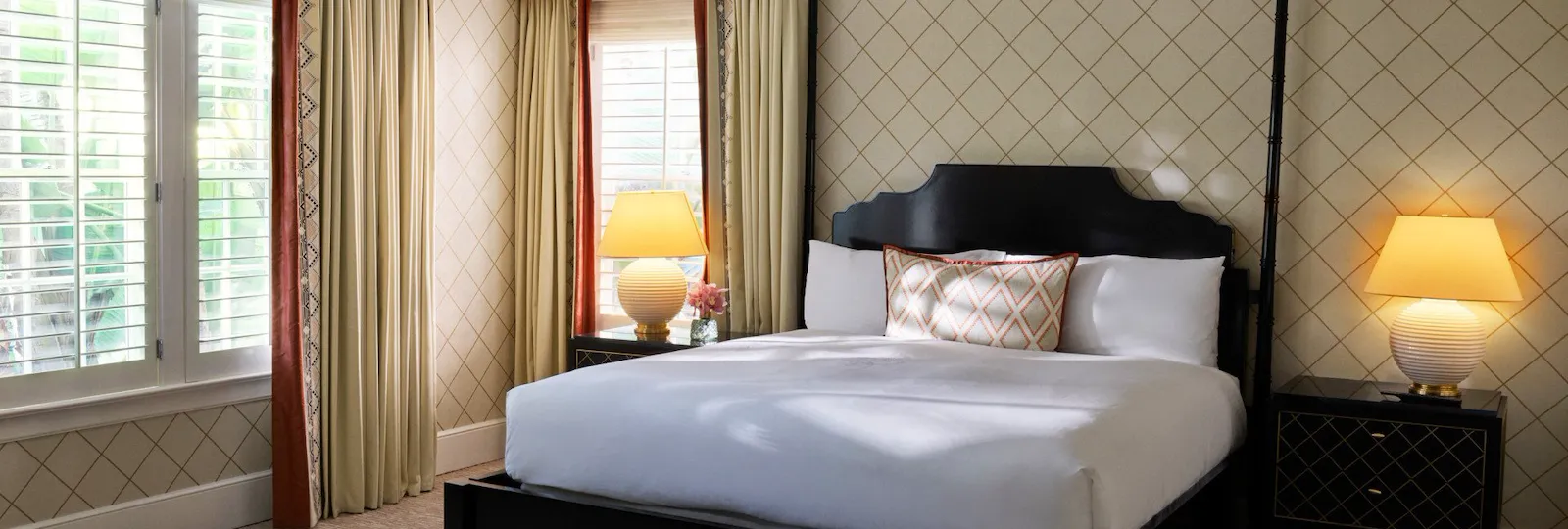 Crescent Bungalow Suite Bedroom at The Beverly Hills Hotel, Los Angeles