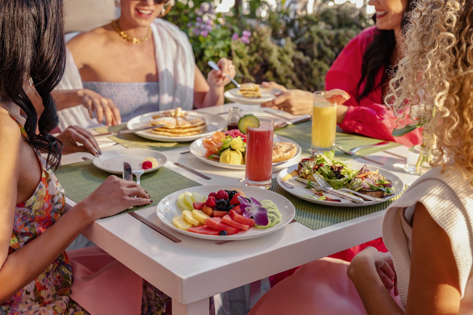 Dining in the Cabana Cafe, Beverly Hills 