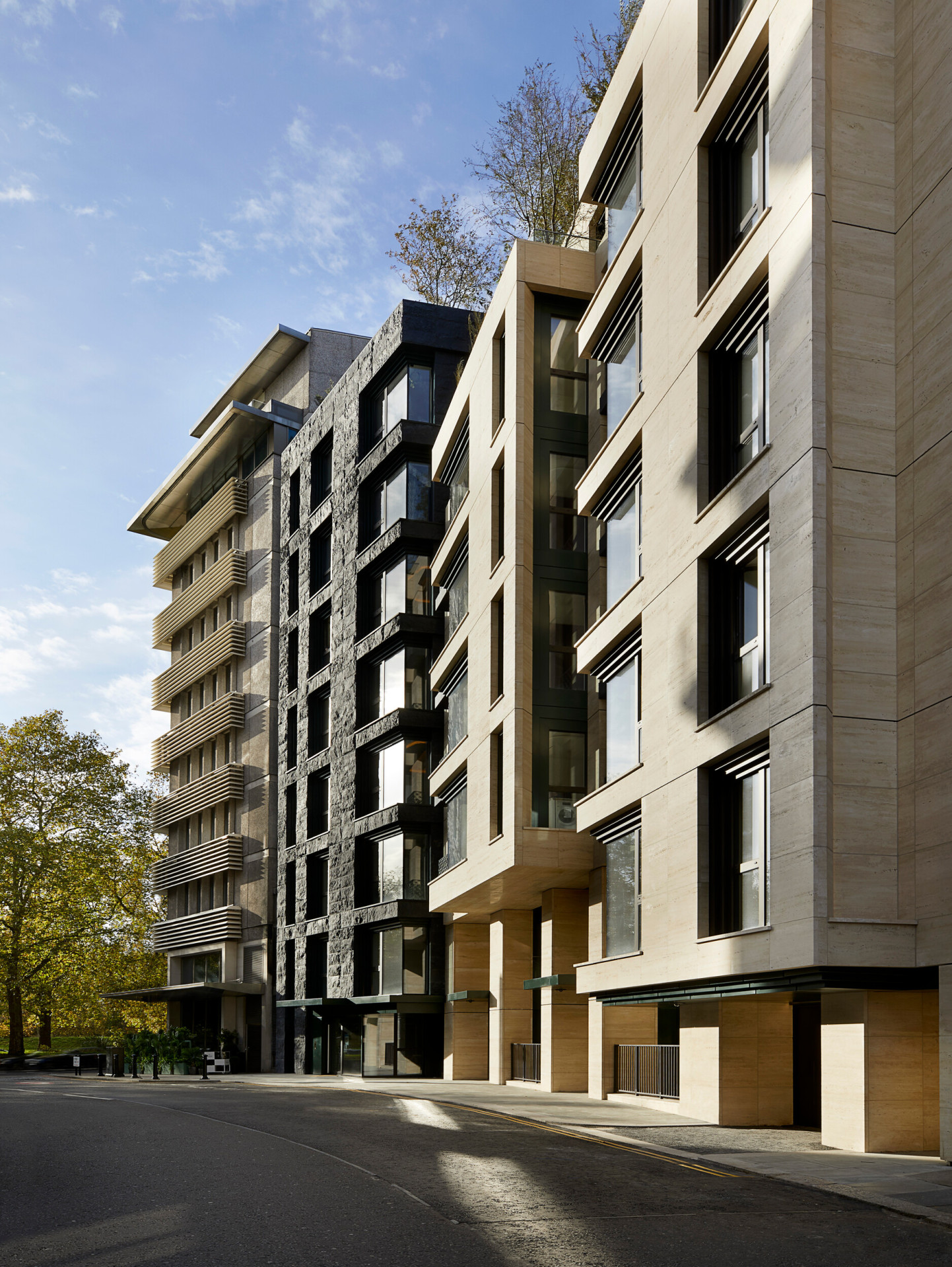 Mayfair Park Residences façade from Curzon Street, London