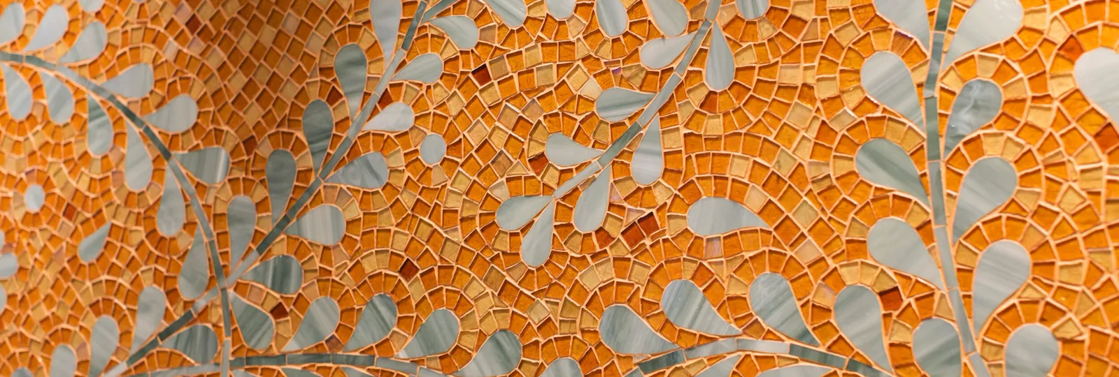 Detail of golden mosaic wall