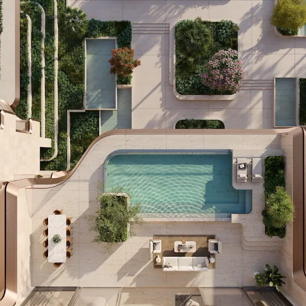 Render of The Alba residences, Dubai