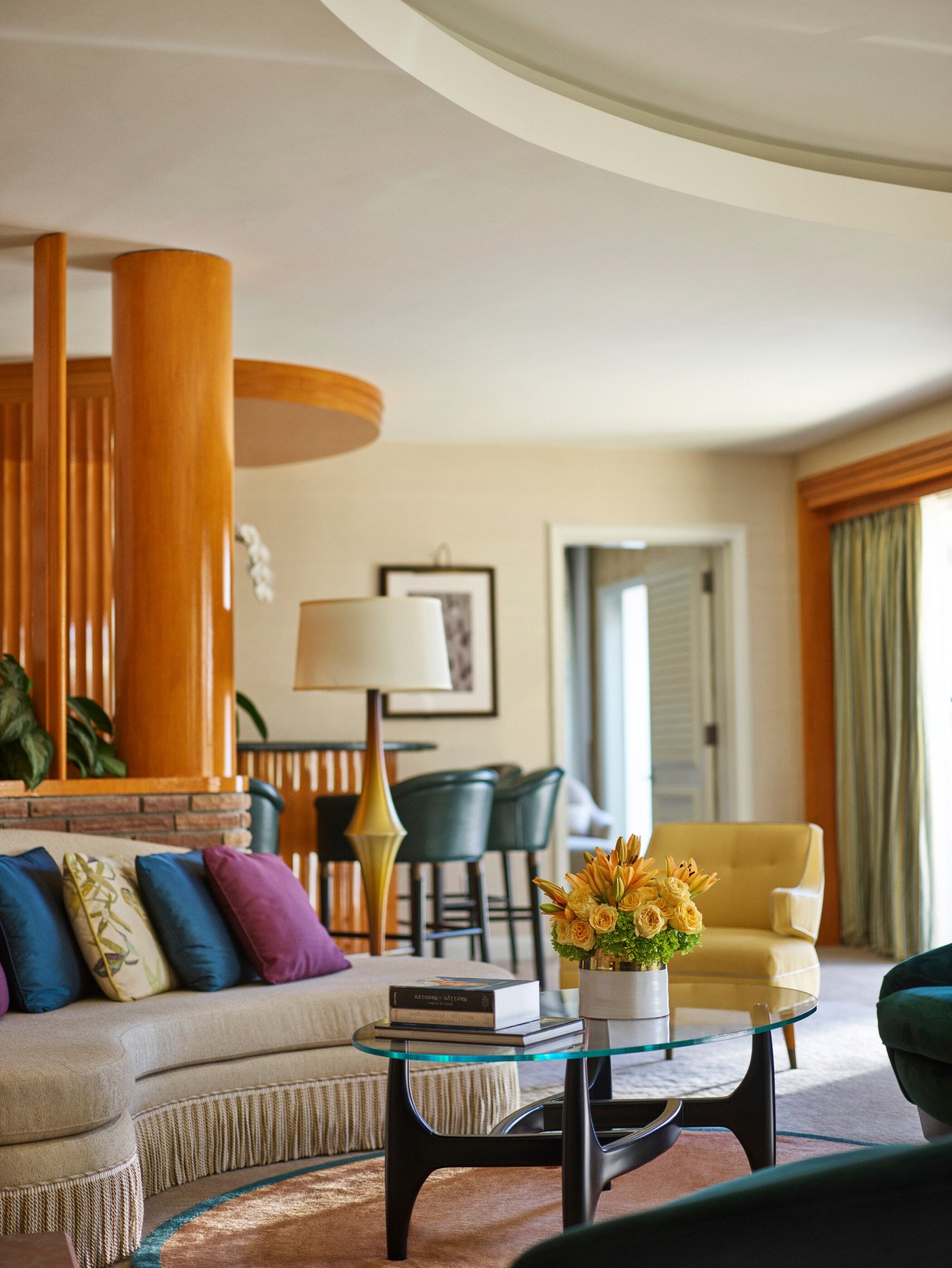 Living room in the Paul Revere Williams Suite 