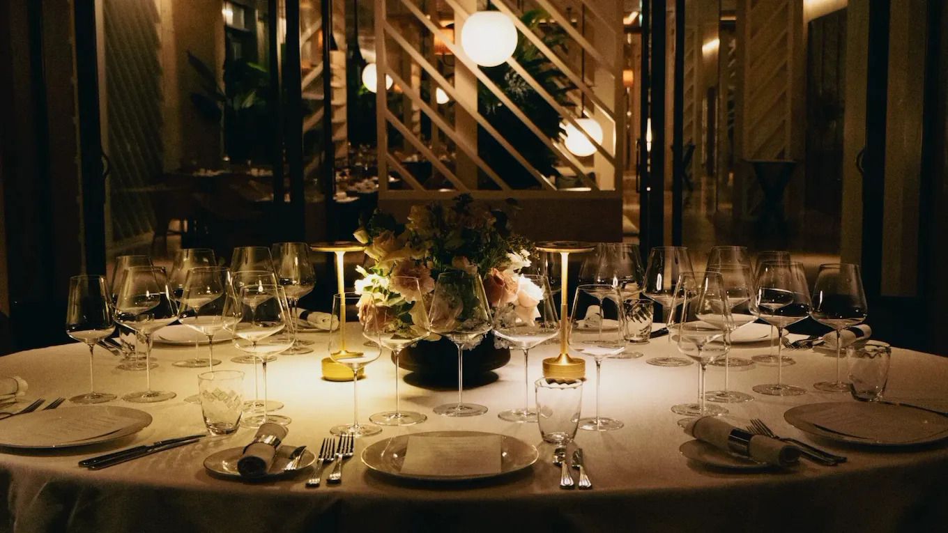 Riviera by Jean Imbert, wine dinner details at The Lana, Dorchester Collection