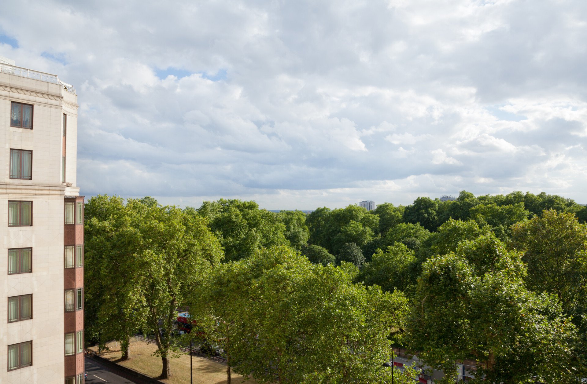 View from one of The Dorchester's suites