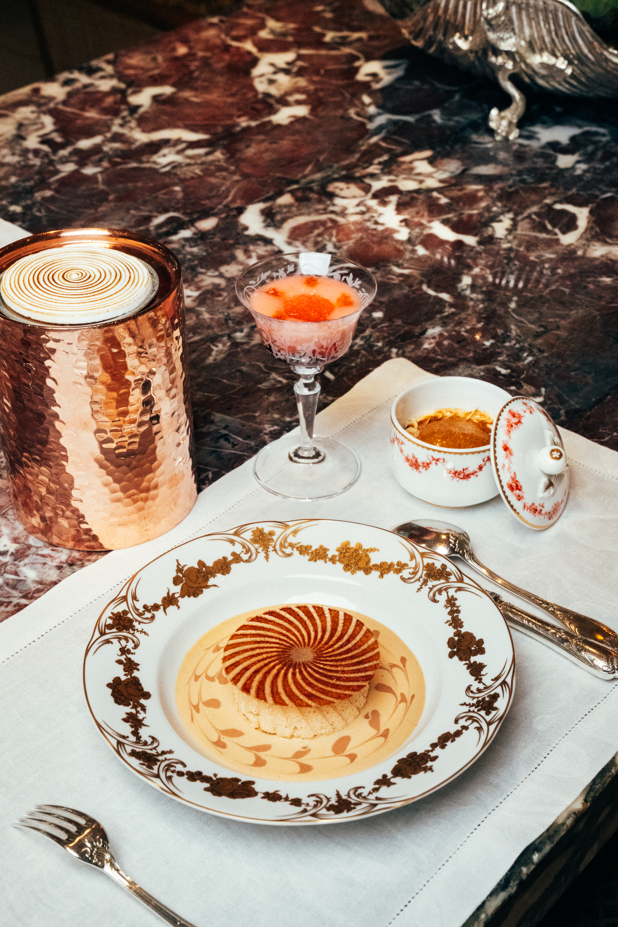 Great dessert served at Jean Imbert au Plaza Athénée. 