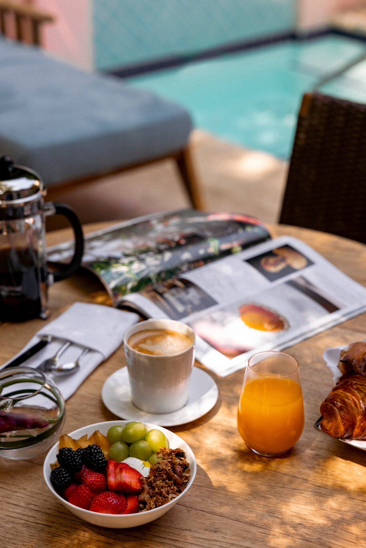 Room service on suite patio 