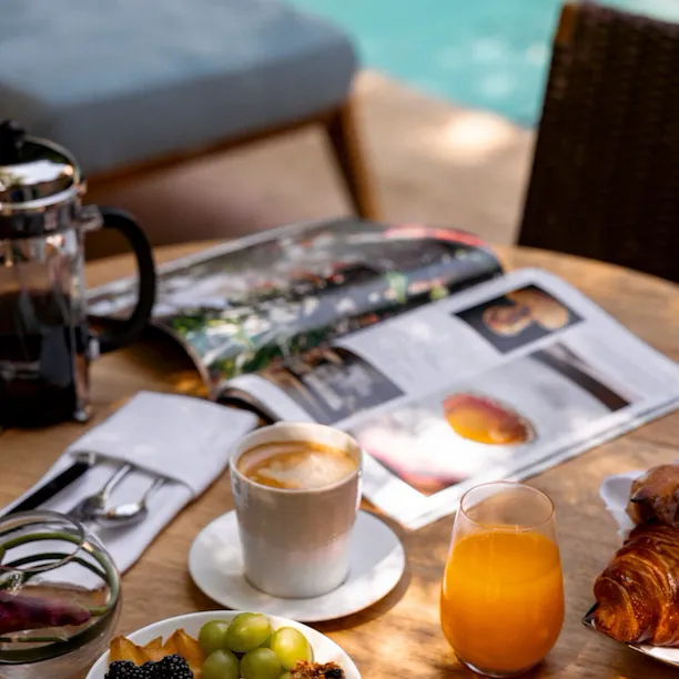 Room service on suite patio