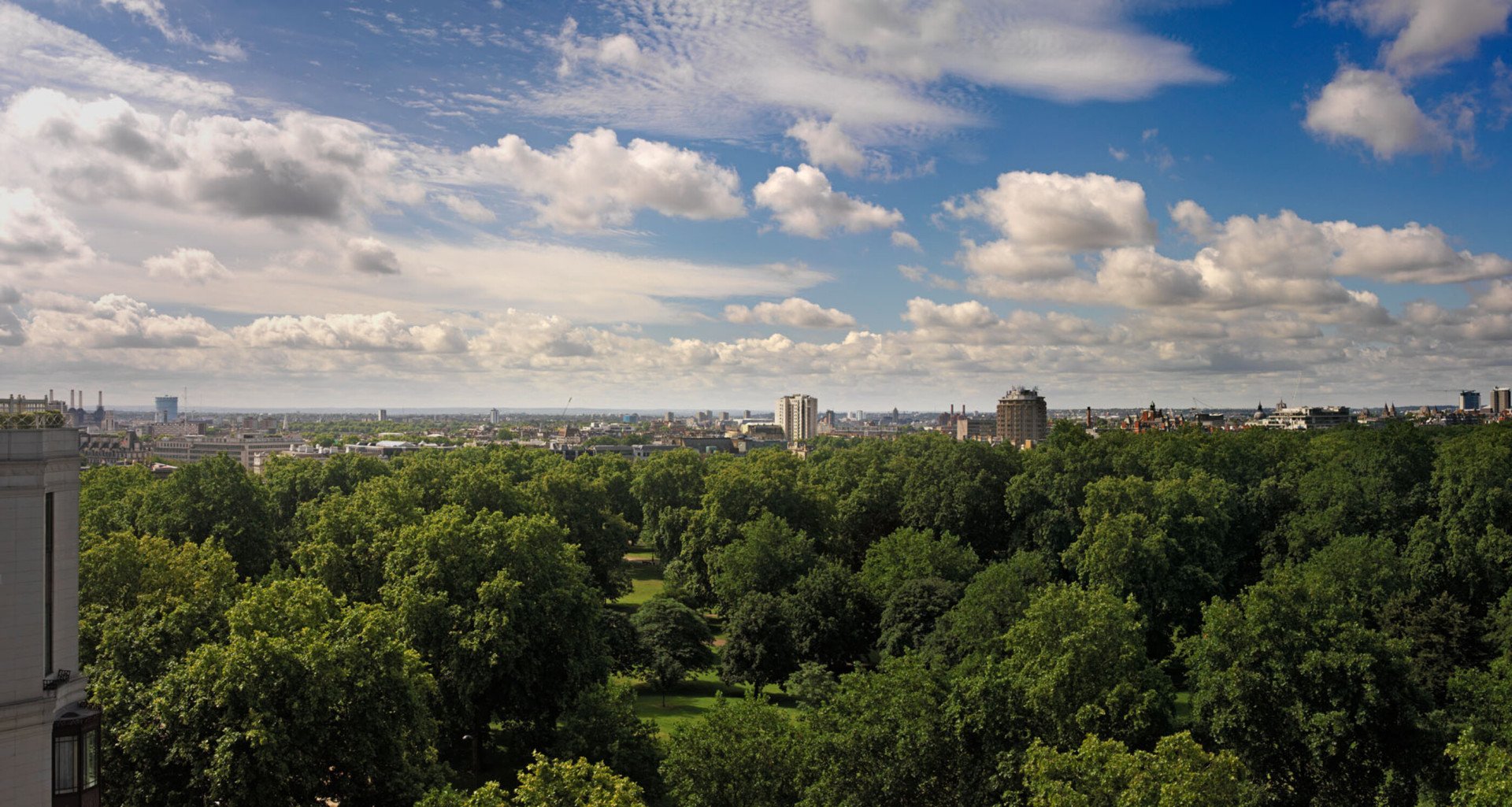 Views of Hyde Park from The Dorchester roof