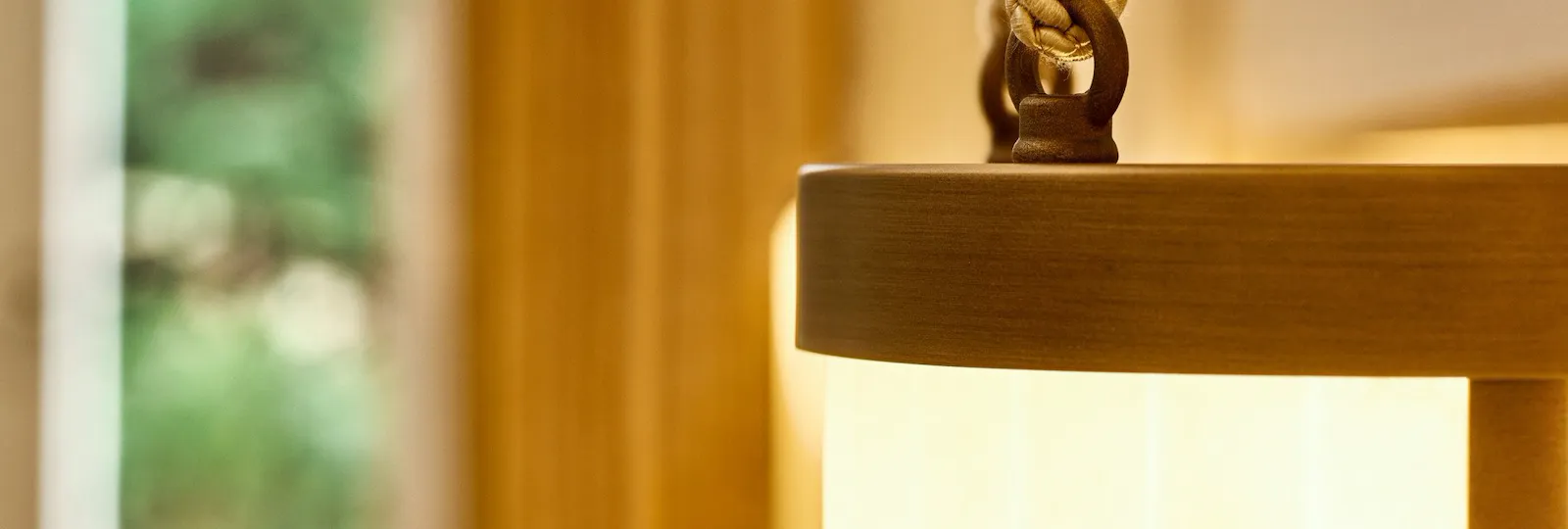 Detail of lit bedside lamp inside Junior Suite with view at Hotel Eden, Rome