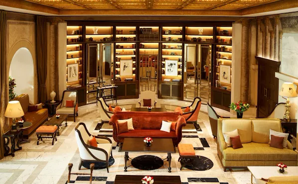 La Libreria lobby lounge at Hotel Eden, Rome