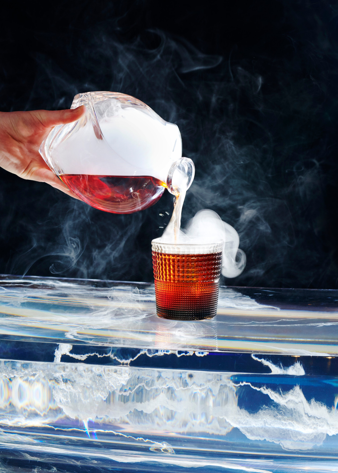 Metal Cocktail on Le Bar's counter, at Hôtel Plaza Athénée, Paris
